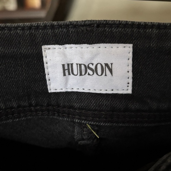 Hudson Collin Midrise Bootcut Crop Black Wash Stretch Jeans - Picture 9 of 14